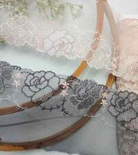 Rose Design Net Border Lace No 903b
