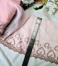 Soft Peach Pink Tulle Net Lace No 786c