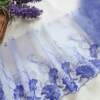Lavendar Floral Embroidery Tulle Net Lace No 909