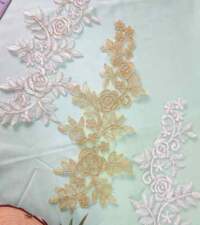 Rose Design Tissue Organza Applique Item No 921a