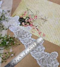 Shaded Look Floral Embroidered Net Lace 932b