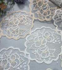 Encased Florals Turkish Cord Lace No 951b