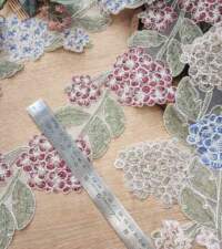 Hydrangea Flowers Cord Lace No 960b