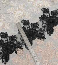 3D Cutwork Rose Statement Lace 984b