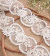 Floral Scallops Border Cord Lace No 965