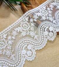 Floral Wave Look BigTurkish Net Lace No 969b