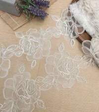 Rose Design Outline Cord Lace No 975c
