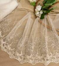 Beige Embroidery Nets 3 Lace No 996