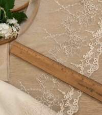 Beige Embroidery Nets 3 Lace No 996c