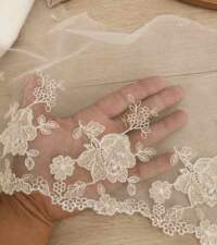 Beige Embroidery Nets 5 Lace No 998b