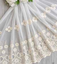 Beige Embroidery Nets 2 Lace No 995