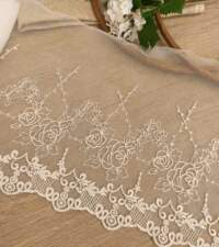 Beige Embroidery Nets 3 Lace No 996a