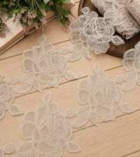 Cutwork Rose With Zari Turkish Cord Lace No 107