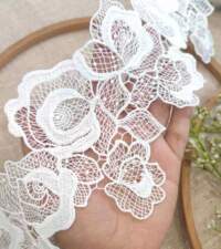 Rose Design Corded Guipure Lace No 989b