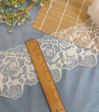 Shaded Look Rose Design Net Lace No 114b