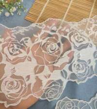 Shaded Look Rose Design Net Lace No 114a