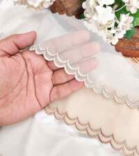 Metallic Edging On Organza 3 Lace No 126b