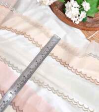 Metallic Edging On Organza 3 Lace No 126c
