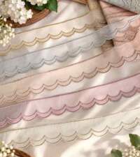 Metallic Edging On Organza 4 Lace No 127a