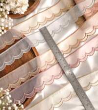 Metallic Edging On Organza 4 Lace No 127c