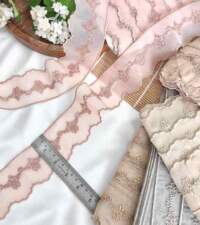Metallic Edging On Organza 2 Lace No 125b