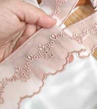 Metallic Edging On Organza 2 Lace No 125a