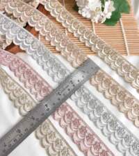 Metallic Edging On Organza 1 Lace No 124b