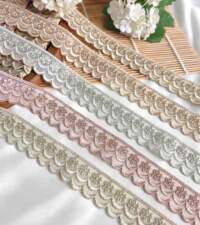 Metallic Edging On Organza 1 Lace No 124