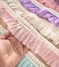 Pearly Frills Net Lace No 130b