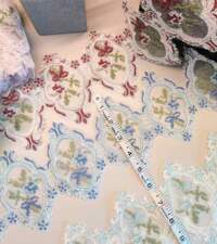 Cross Stitch Floral Motif Cord Lace No 131d