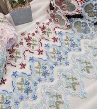 Cross Stitch Floral Motif Cord Lace No 131