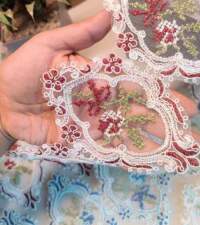 Cross Stitch Floral Motif Cord Lace No 131c