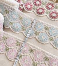 Floral Scallops Border Cord Lace No 134c