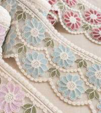 Floral Scallops Border Cord Lace No 134b