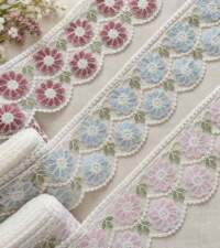 Floral Scallops Border Cord Lace No 134