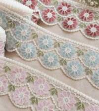 Floral Scallops Border Cord Lace No 134a