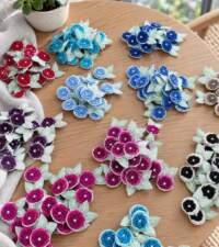 Rose Buttis Handwork Appliques Item No 136b