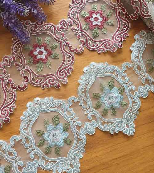 Vintage Mirror Design Cord Lace No 135a
